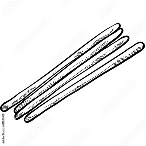 stick biscuits handdrawn illustration
