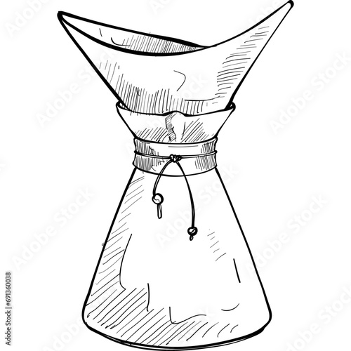 coffee dripper handdrawn illustration