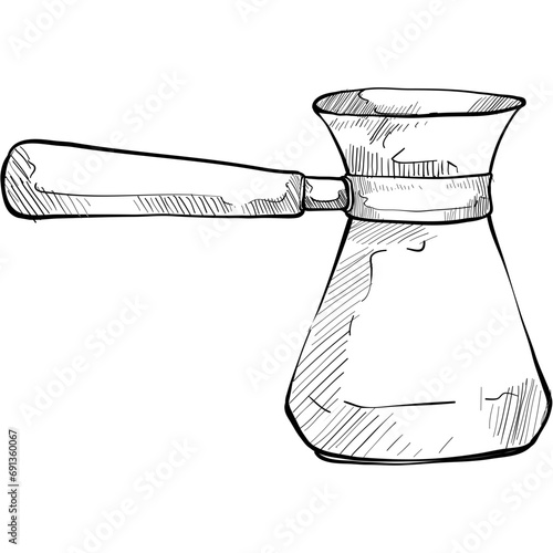 coffee dripper handdrawn illustration