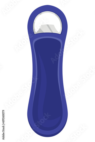 Bottle opener. Vector cartoon icon. Tool for open isolated on white background. Flat style sign