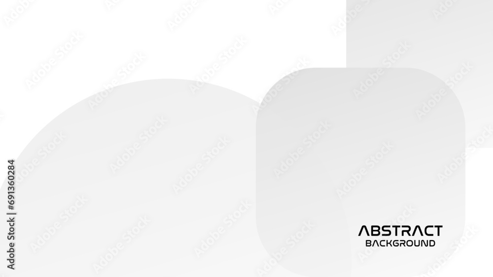 White abstract background with geometric shapes. Modern circle lines pattern. Minimal geometric design. Futuristic technology concept. Suit for poster, banner, brochure, cover, presentation, website, 