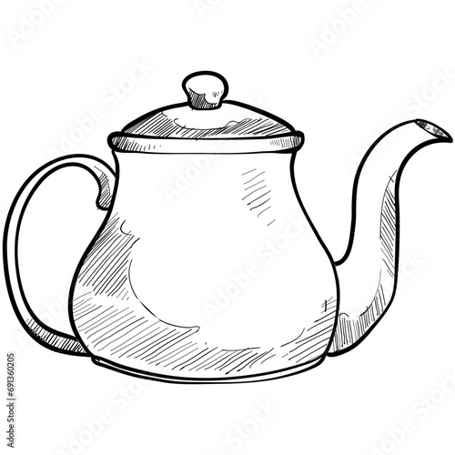 teapot handdrawn illustration
