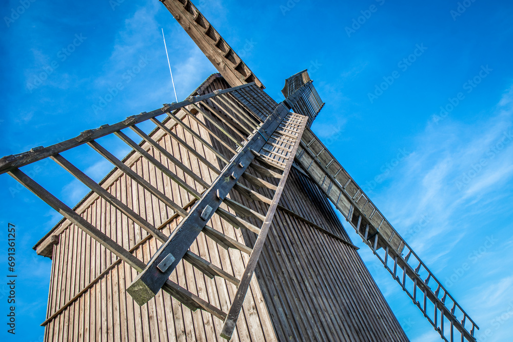 Fototapeta premium Old wooden windmill