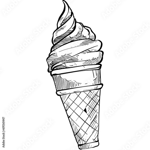 ice cream handdrawn illustration