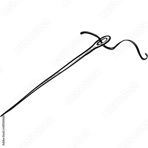 needle handdrawn illustration