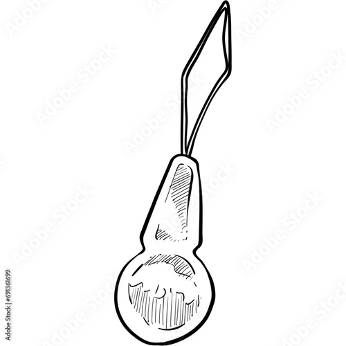 needle threader handdrawn illustration
