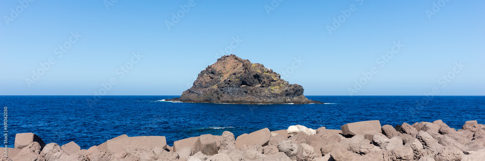Fototapeta premium Panoramic image. Roque de Garachico in the north of Tenerife. Canary Islands. Spain