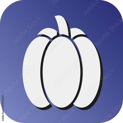 Capsicum Vector Glyph Gradient Background Icon Design