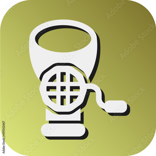 Mincer Vector Glyph Gradient Background Icon Design