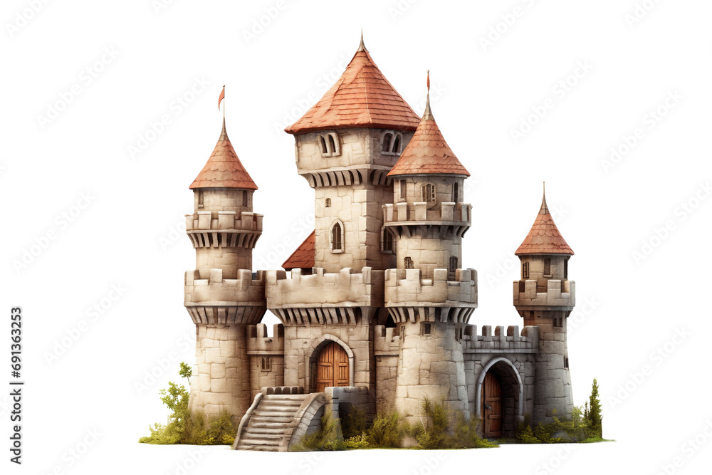 Fanciful Architecture Folly Creation isolated on transparent background