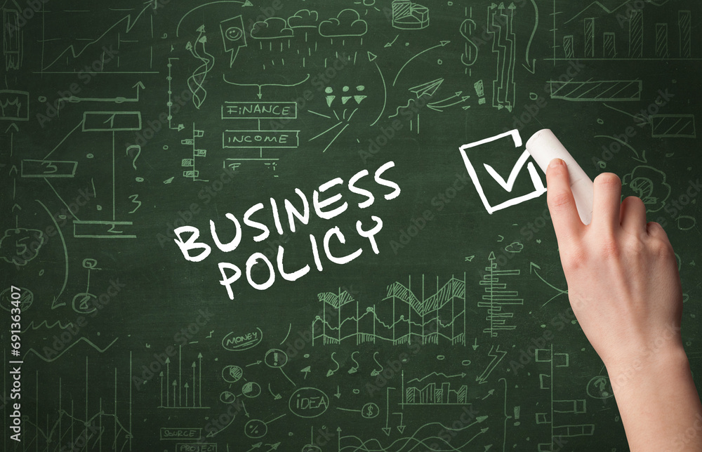 Hand drawing new business concept Hand drawing new business concept
