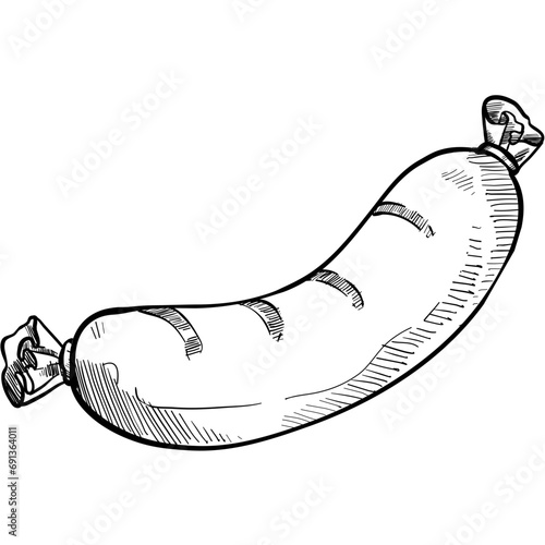 sausage handdrawn illustration