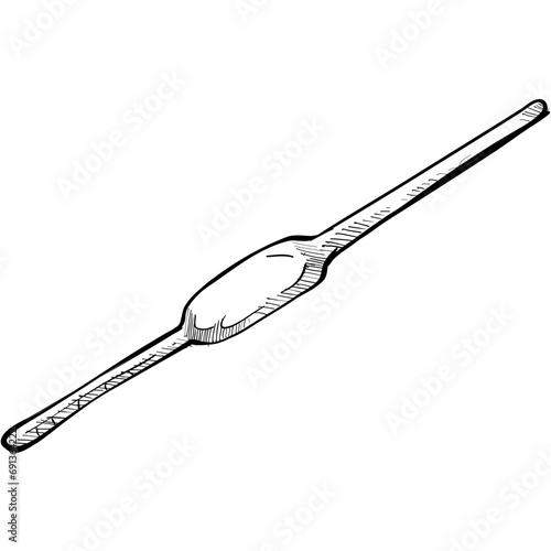volumetric pipette handdrawn illustration