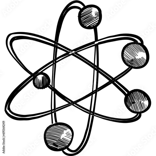 atoms elements handdrawn illustration