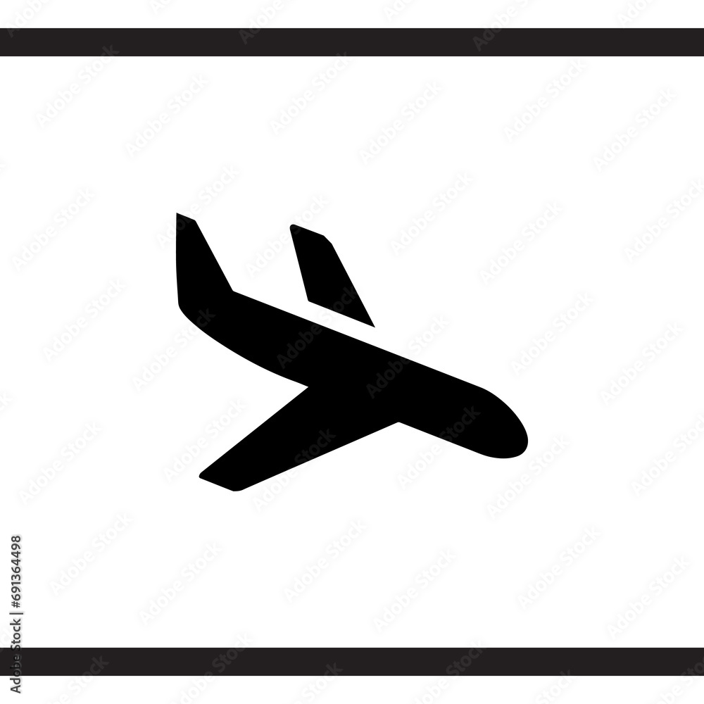 Obraz premium Airplane icon vector. Airplane logo design. Airplane vector icon illustration isolated on white background