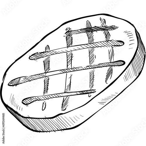 meat handdrawn illustration