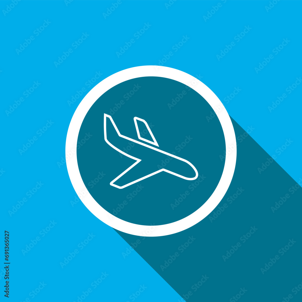 Airplane icon vector. Airplane icon sign symbol in trendy flat style. Airplane icon image, Airplane icon illustration isolated on blue background Airplane icon vector. Airplane icon sign symbol in trendy flat style. Airplane icon image, Airplane icon illustration isolated on blue background