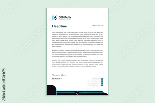 Simple creative modern letterhead templates for your project design