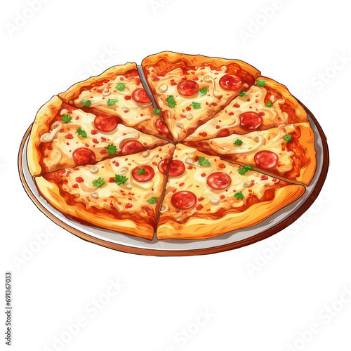cartoon pizza