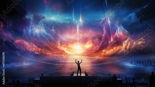 the mtg cy phirava 2016 brochure & flyer, in the style of captivating light effects, thx sound, bryce 3d, thai art, chiaroscuro, luminosity of water, installation-based 8k