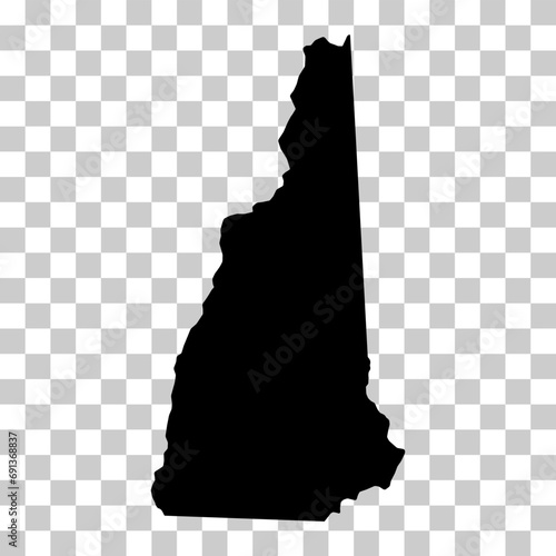 New Hampshire map, united states of america. Flat concept icon symbol vector illustration photo