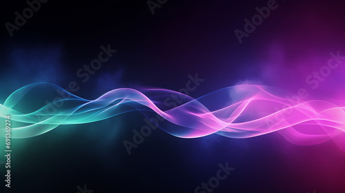 Wallpaper Mural Abstract vibrant colors wavy flow 3d rendered illustration background scifi futuristic background Torontodigital.ca