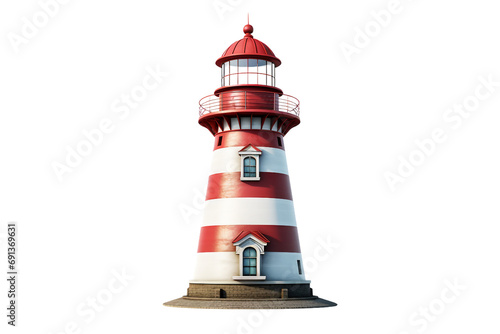 Maritime Beacon Guiding Light isolated on transparent background