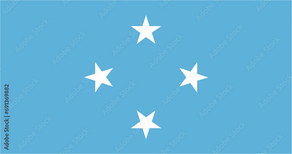 Micronesia official flag vector with standard size and proportion. National flag emblem with accurate size and colors. Micronesia official flag vector with standard size and proportion. National flag emblem with accurate size and colors.