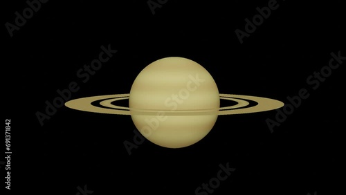 Saturn VFX rotating planet