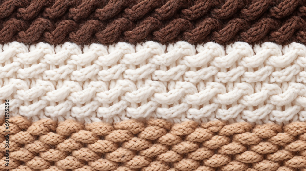 Brown gradient knitted pattern. pattern for clothing, wrapping paper, backdrop, background, gift card.