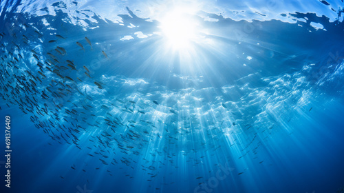 underwater sea deeb sea deep blue sea © alexkich
