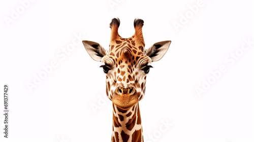 Giraffe isolated on white background. Generative ai