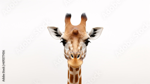 Giraffe isolated on white background. Generative ai