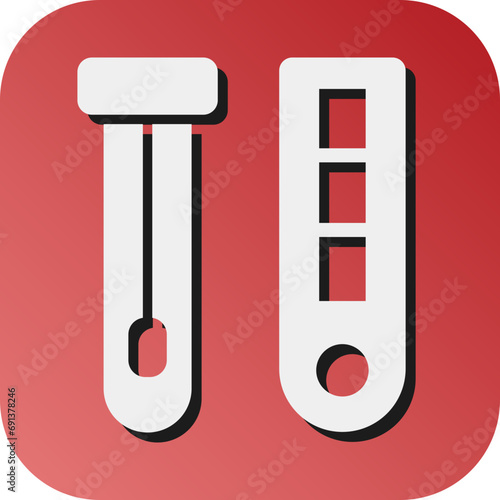  Pcr Test Vector Glyph Gradient Background Icon Desig