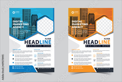 Flyer design, brochure template layout design. Corporate business annual report, catalog, magazine, flyer mockup