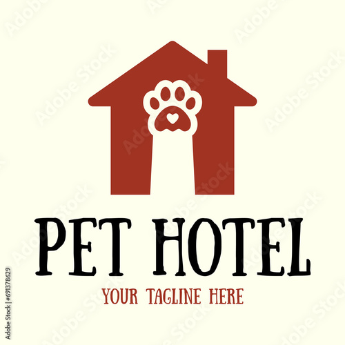 Dog or pet grooming and washing logo design template. Pet Care salon sign. Vector illustration.