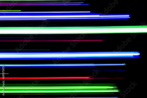 Abstract light trails in the dark