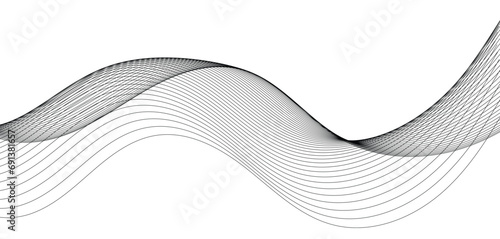 wave curvy line design elements with minimal texture. abstract futuristic tech background. Curved wavy line. Stylized line art background. Vector illustration.