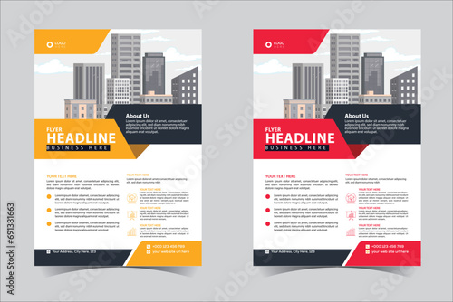 Flyer design, brochure template layout design. Corporate business annual report, catalog, magazine, flyer mockup
