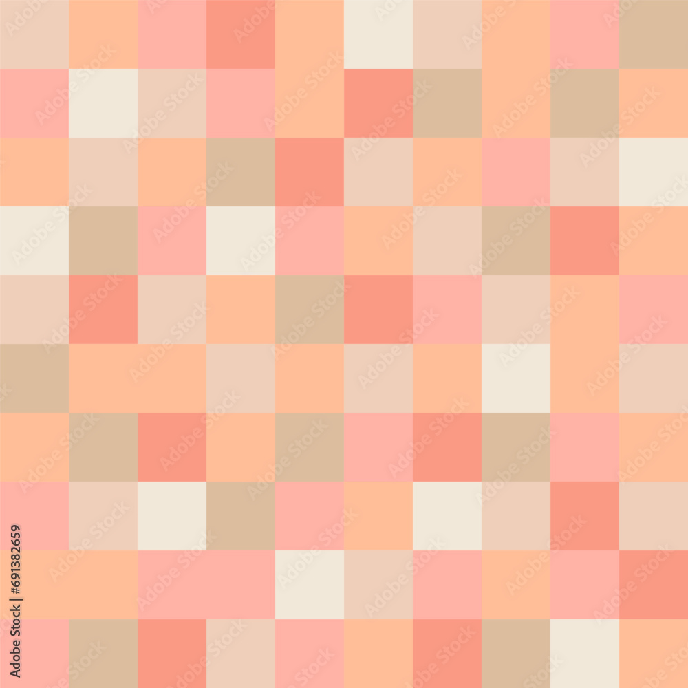 Pastel peach retro check Pastel peach retro check