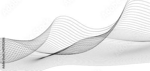 abstract futuristic tech background. wave curvy line design elements with minimal texture. abstract futuristic tech background. Curved wavy line. Stylized line art background. Vector illustration.