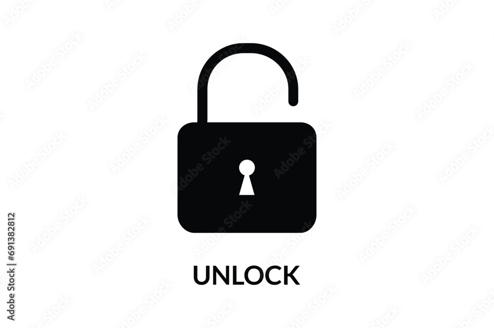 Unlock open lock icon vector illustration Unlock open lock icon vector illustration