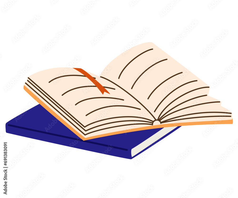 Stacks of books for reading. Literature, dictionaries, encyclopedias, planners with bookmarks. Pile of textbooks for education. Colored flat vector illustration isolated on white background Stacks of books for reading. Literature, dictionaries, encyclopedias, planners with bookmarks. Pile of textbooks for education. Colored flat vector illustration isolated on white background