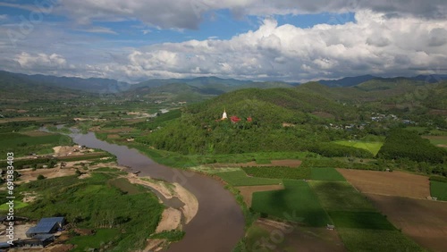 Kok River in Taton Area, Mae Ai District, Chiang Mai, Thailand
