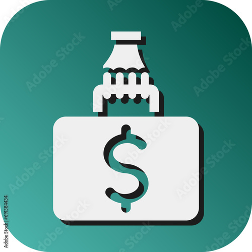 Money Laundering Vector Glyph Gradient Background Icon Design