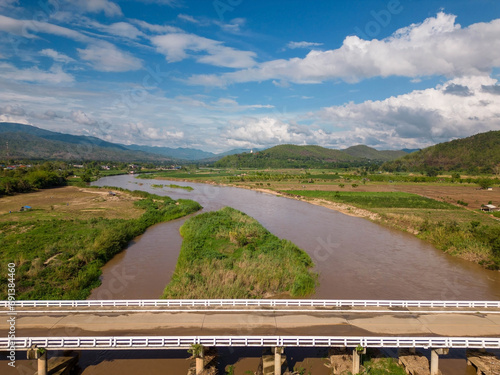 Kok River in Taton Area, Mae Ai District, Chiang Mai, Thailand