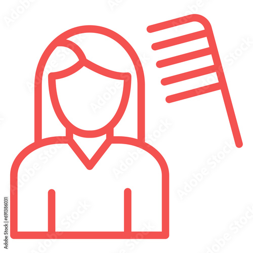 Hair Stylist Female Icon Style