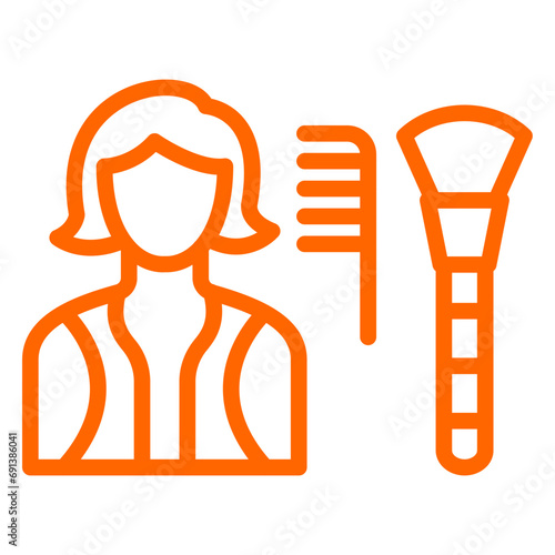 Make Up Artist Female Icon Style