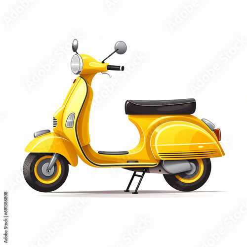 Yellow Electric Vintage Scooter