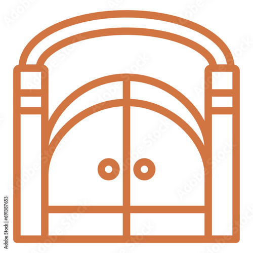 Cementery Gate Icon Style